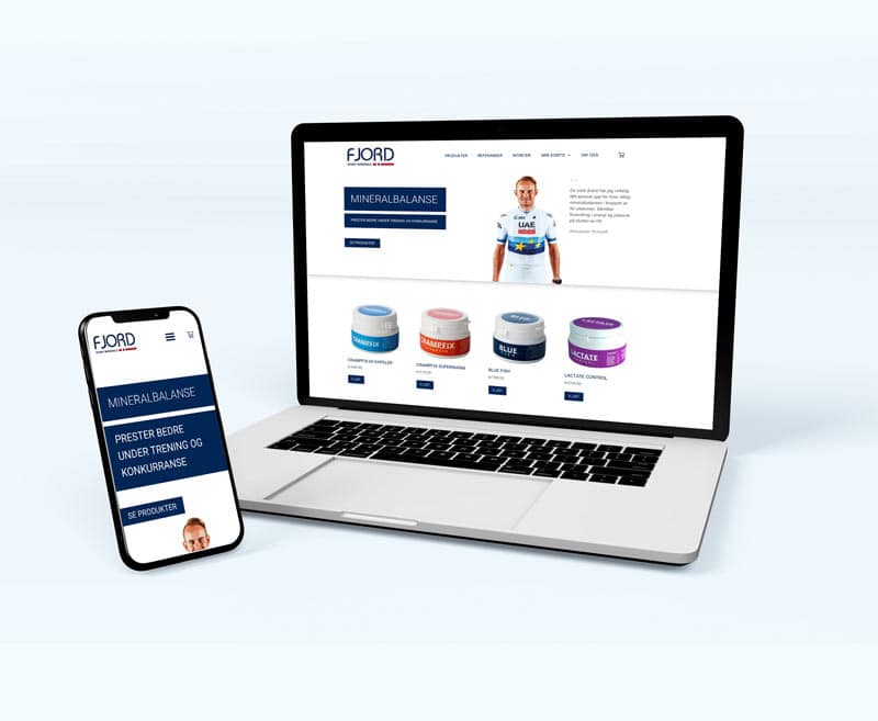 Hjemmeside med nettbutikk - essDesign - Fjord Minerals
