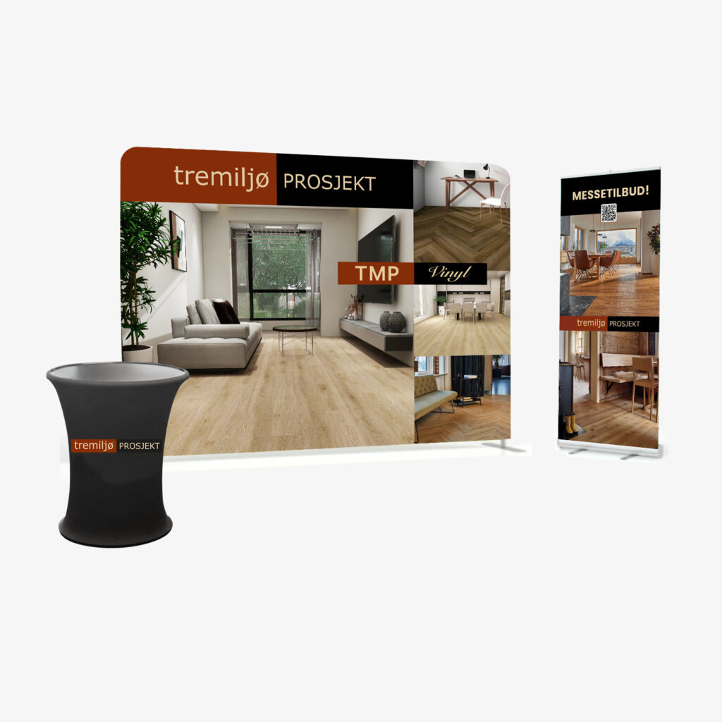 essDesign designer rollup og messevegg for TremiljøProsjekt_